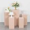 5 Rectangular Pedestal Fitted Spandex Display STAND COVERS Set